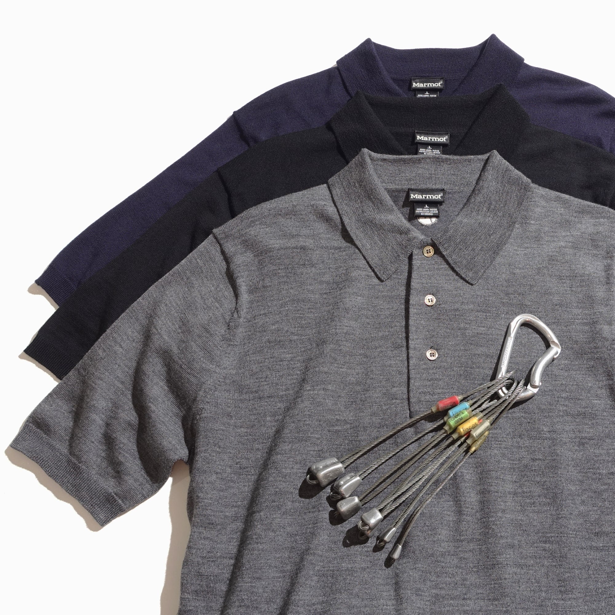 Merino Wool Hybrid Knit Polo by Marmot(メリノウール ハイブリッド