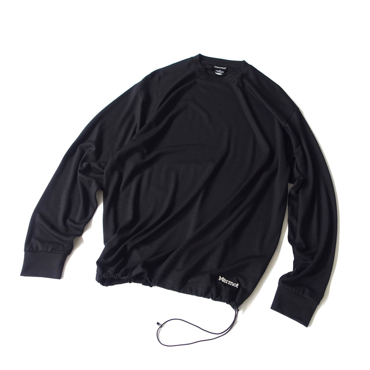 Relax Fit Merino Wool Drawstring L/S Tee by Marmot(リラックスフィットメリノウールドローストリングロングスリーブティーバイマーモット)