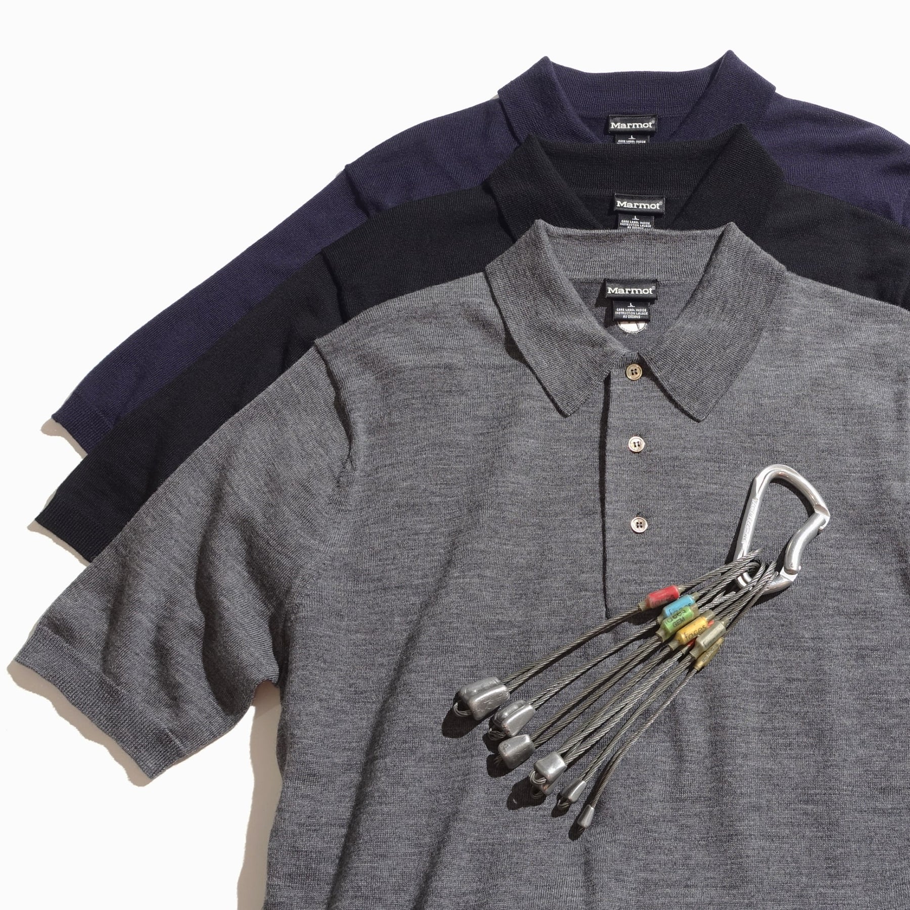 Merino Wool Hybrid Knit Polo by Marmot(メリノウール ハイブリッド ニットポロ バイ マーモット)