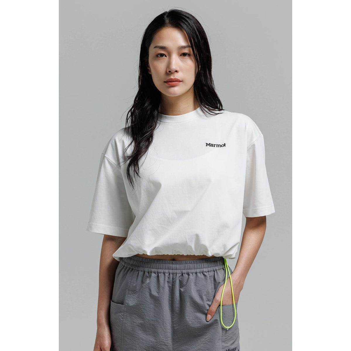 W's Marmot Cropped Cord T-Shirt(ウィメンズ マーモットクロップド