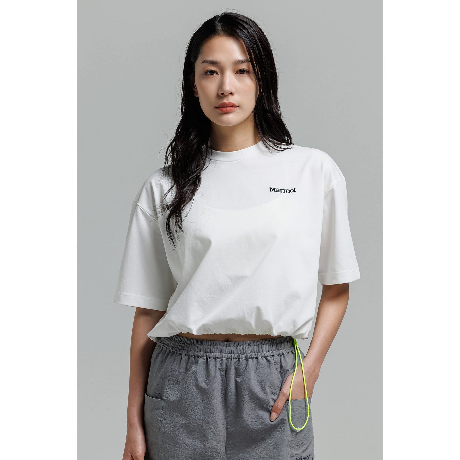 W's Marmot Cropped Cord T-Shirt(ウィメンズ マーモットクロップド