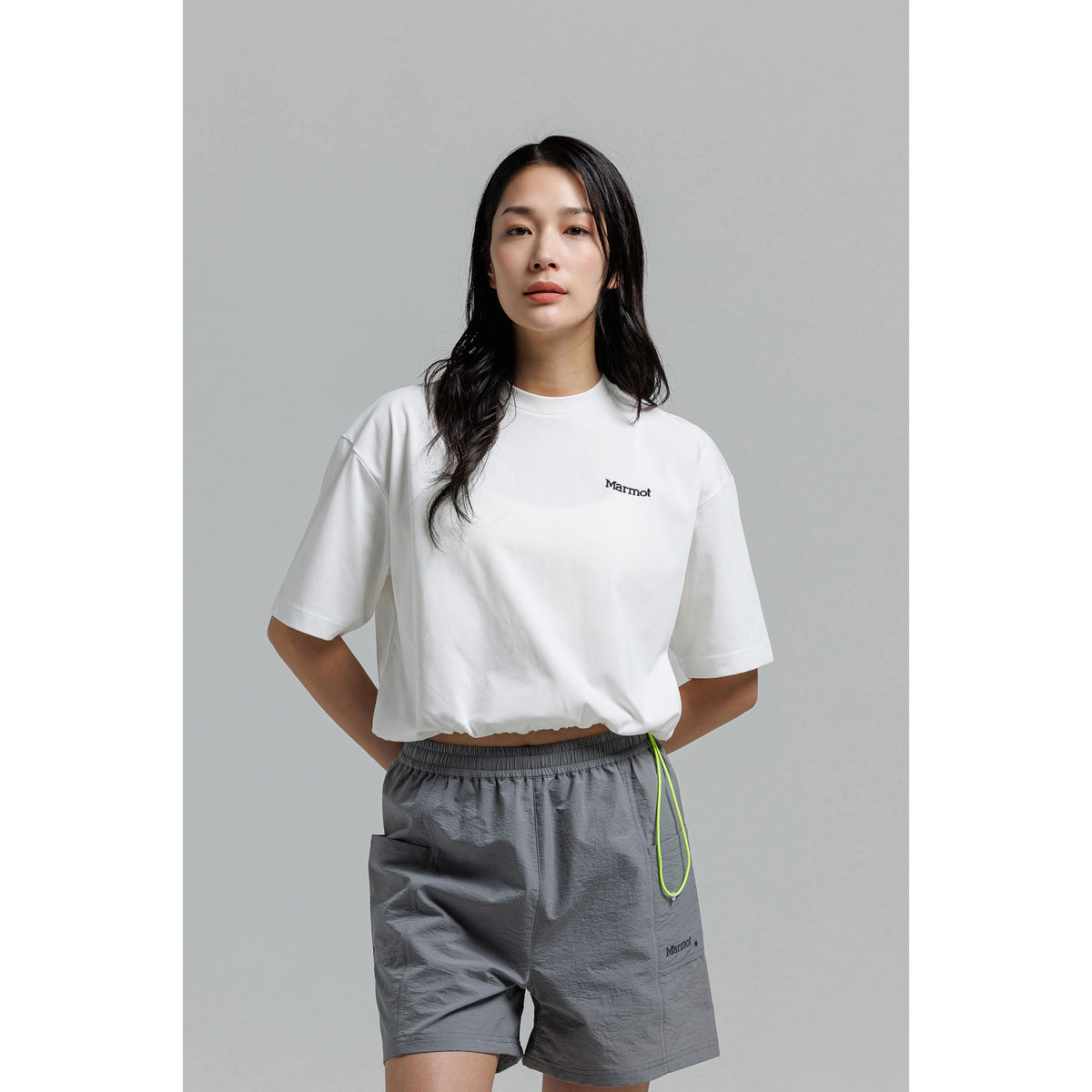 W's Marmot Cropped Cord T-Shirt(ウィメンズ マーモットクロップドコードティーシャツ)